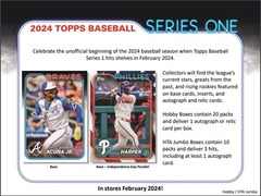 2024 Topps Series 1 MLB Baseball HTA JUMBO 6-Box CASE